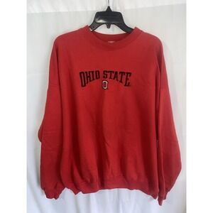 Vintage Ohio State University Buckeyes Embroidered Red Crewneck Sweatshirt 2XL